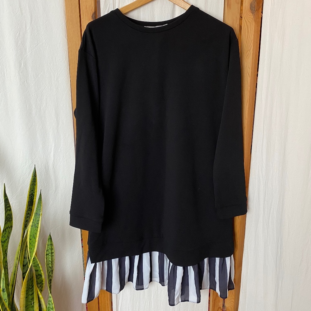 NWT Asos shift dress with striped fringe